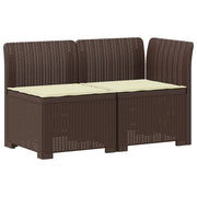Divano da Giardino a 2 Posti con Cuscini Aspetto Rattan PP 8011928