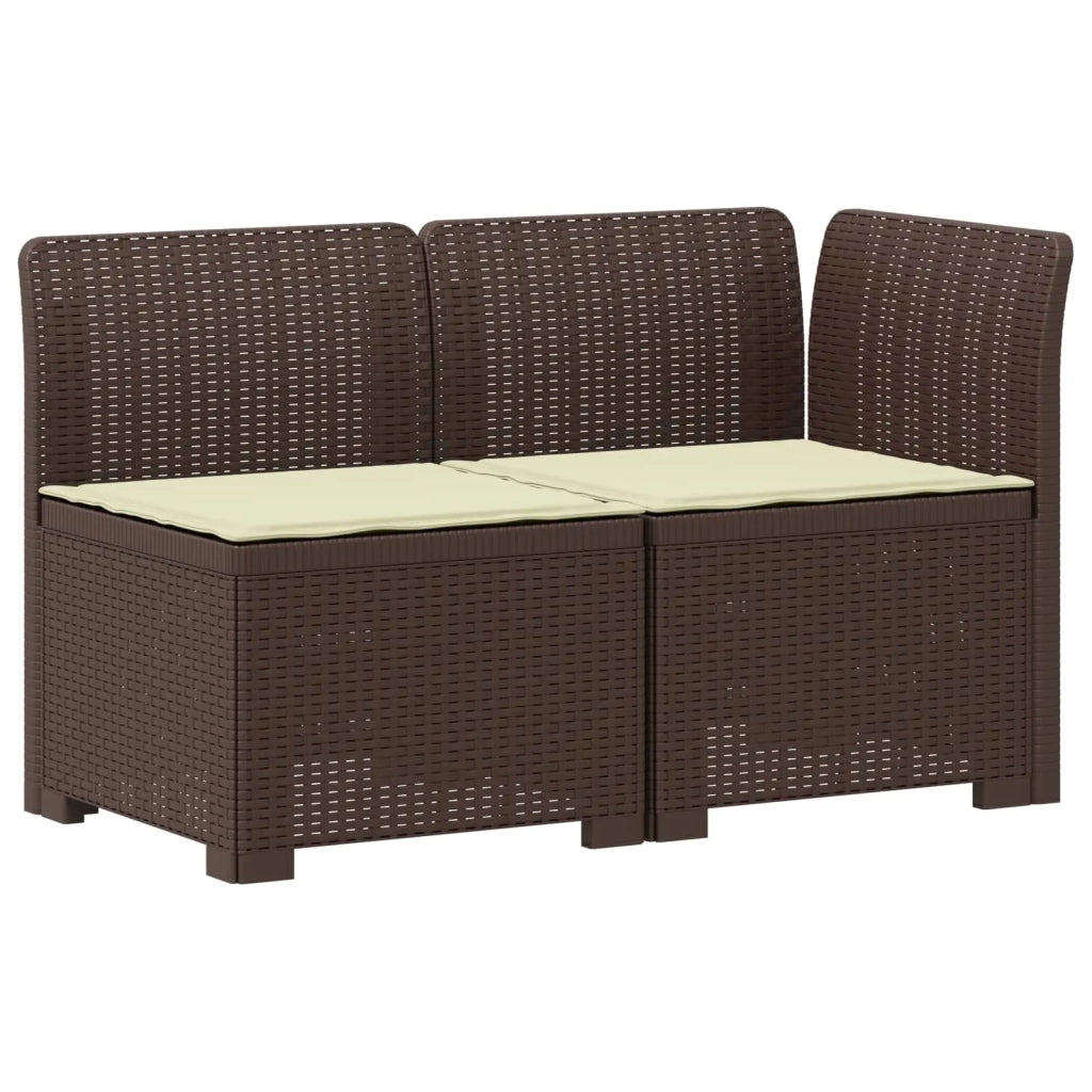 Divano da Giardino a 2 Posti con Cuscini Aspetto Rattan PP 8011928
