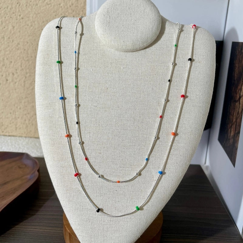 Collana di perline colorate di dopamina a forma di fagiolo dolce