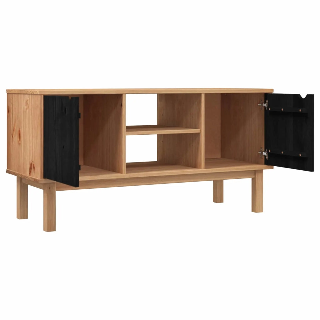Supporto TV OTTA 113,5 x 43 x 57 cm Nero Legno Massello di Pino