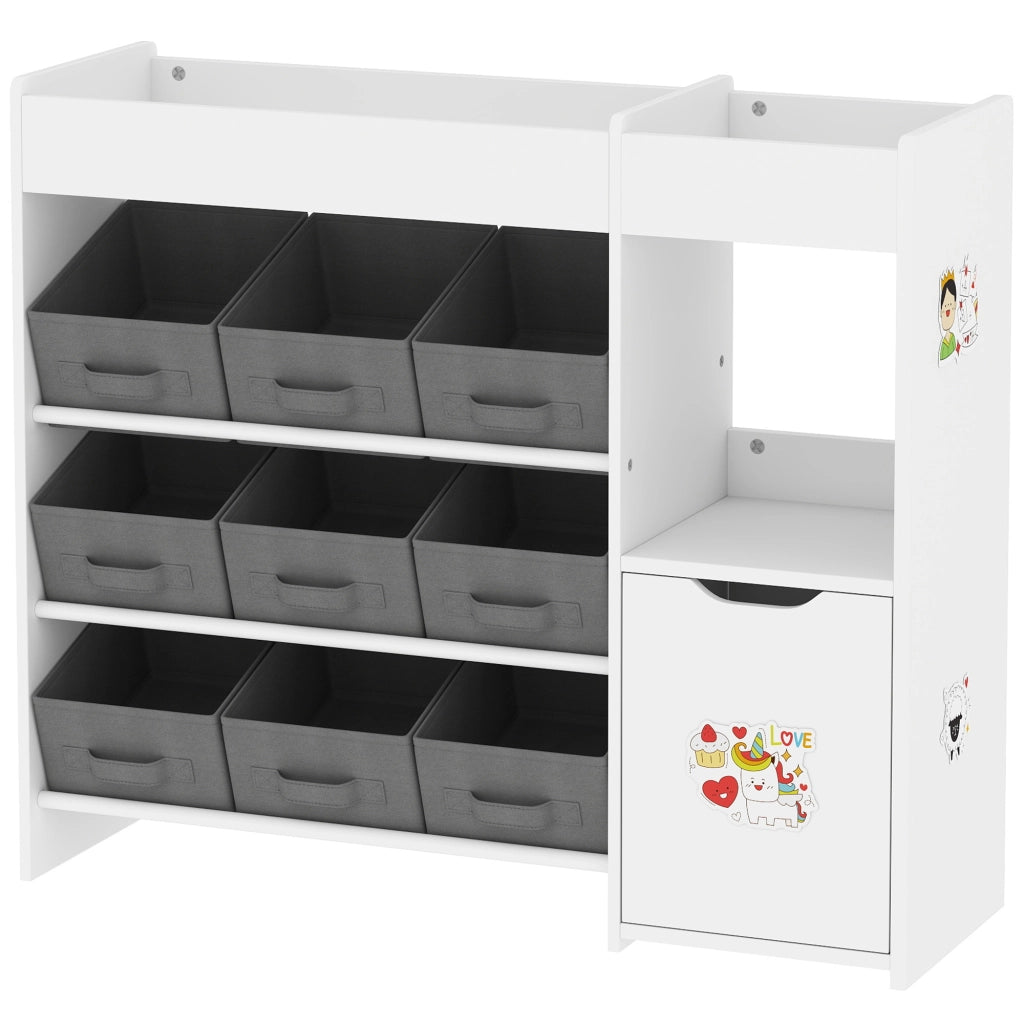 Mobile per bambini con 9 cassetti e armadio ¨C zephmum ¨C bianco