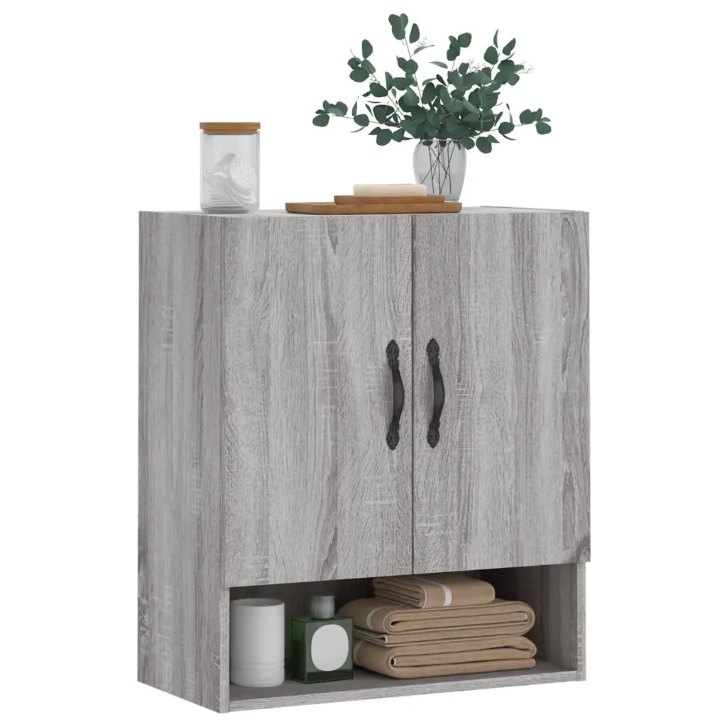 Armadietto a Muro | Mobile a Parete Grigio Sonoma 60x31x70cm in Legno Multistrato