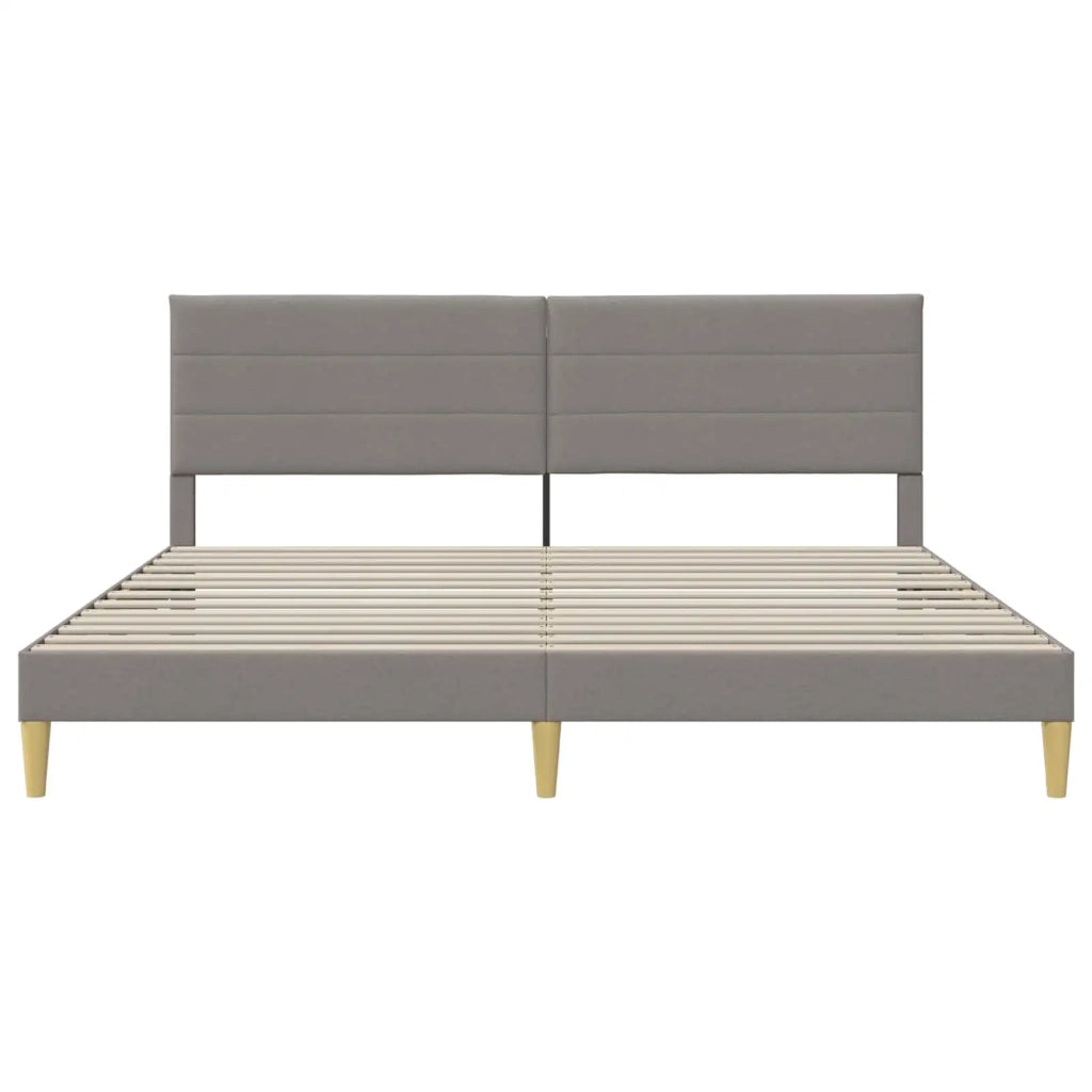Struttura del letto con testiera Tortora 180 x 200 cm Tessuto 42027604