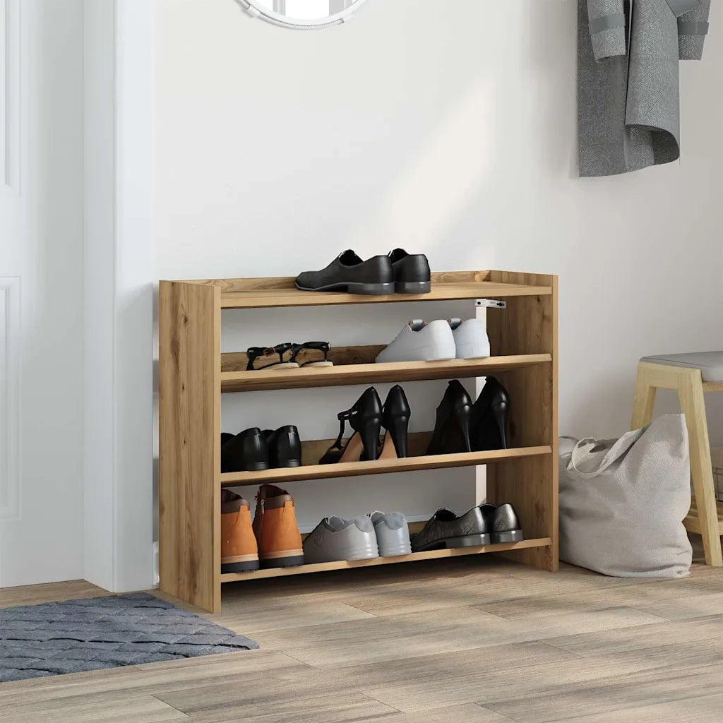 vidaXL Scarpiera Rovere Artigianale 80x25x62 cm in Legno Multistrato