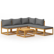 Set di mobili da giardino mobili da esterno 6 pezzi con cuscini legno massello di acacia 02_0016621