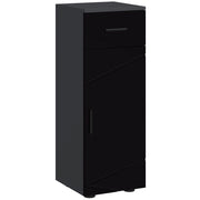 Mobiletto Bagno con Cassetto e Armadietto ¨C Zephmum ¨C Nero Grigio 30x30x82 cm