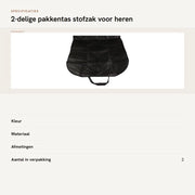 Pakketto 2-in-1 - Sacchetto per imballaggio - Maniglia e cerniera - Ripiegabile - 60x100 cm - Adatto per uso in viaggio e in casa - Borsa da abbigliamento