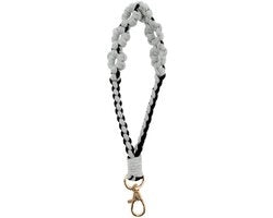 Sostegno per chiavi in stile bohemien - Sostegno per chiavi a macramé - Sostegno per fiori - Sostegno per polso - Sostegno per chiavi con catenina - Design artigianale a mano - Sostegno per chiavi con anello