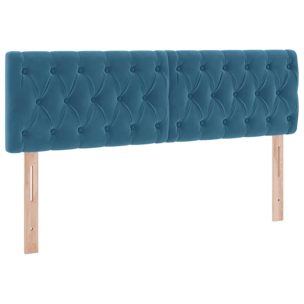 Letto con Contenitore Blu Scuro 140 x 200 cm Velluto