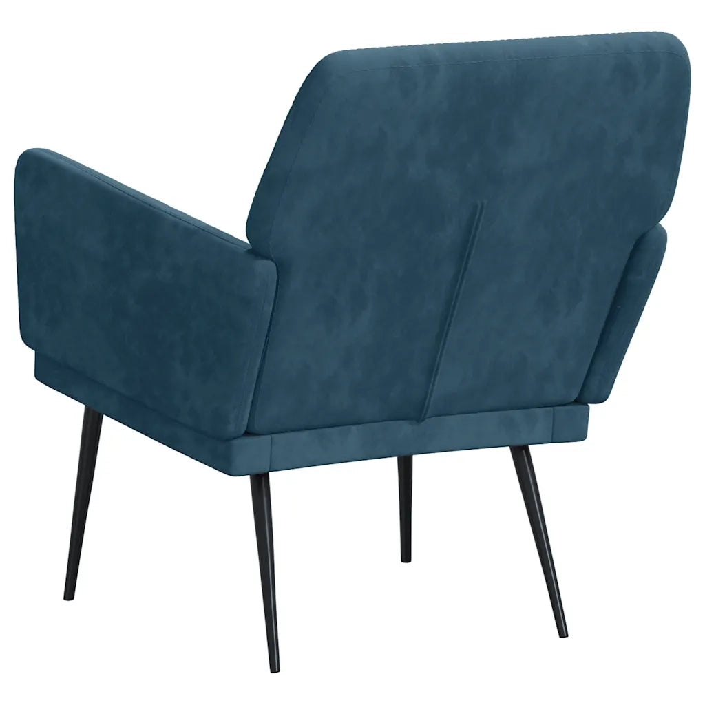 Poltrona Blu 62x79x79 cm Velluto cod mxl 14564