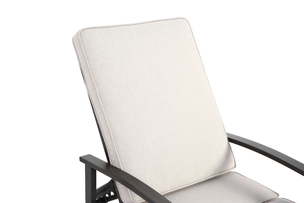 Lettino Prendisole Reclinabile con Schienale a 5 Posizioni e Cuscino; Struttura Intrecciata in Alluminio Beige 204 x 58 x 100/30 cm