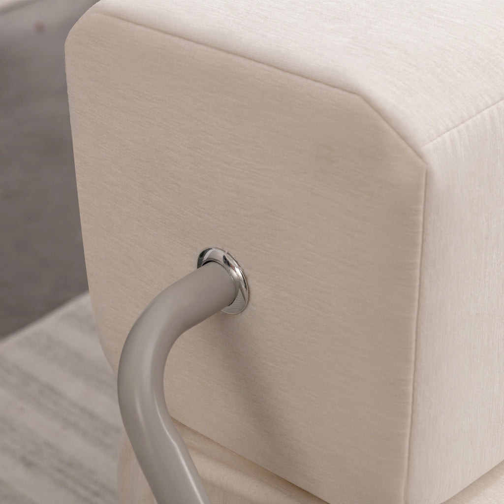Divano letto modulare - con funzione letto e configurazione flessibile - in schiuma e molle - bianco