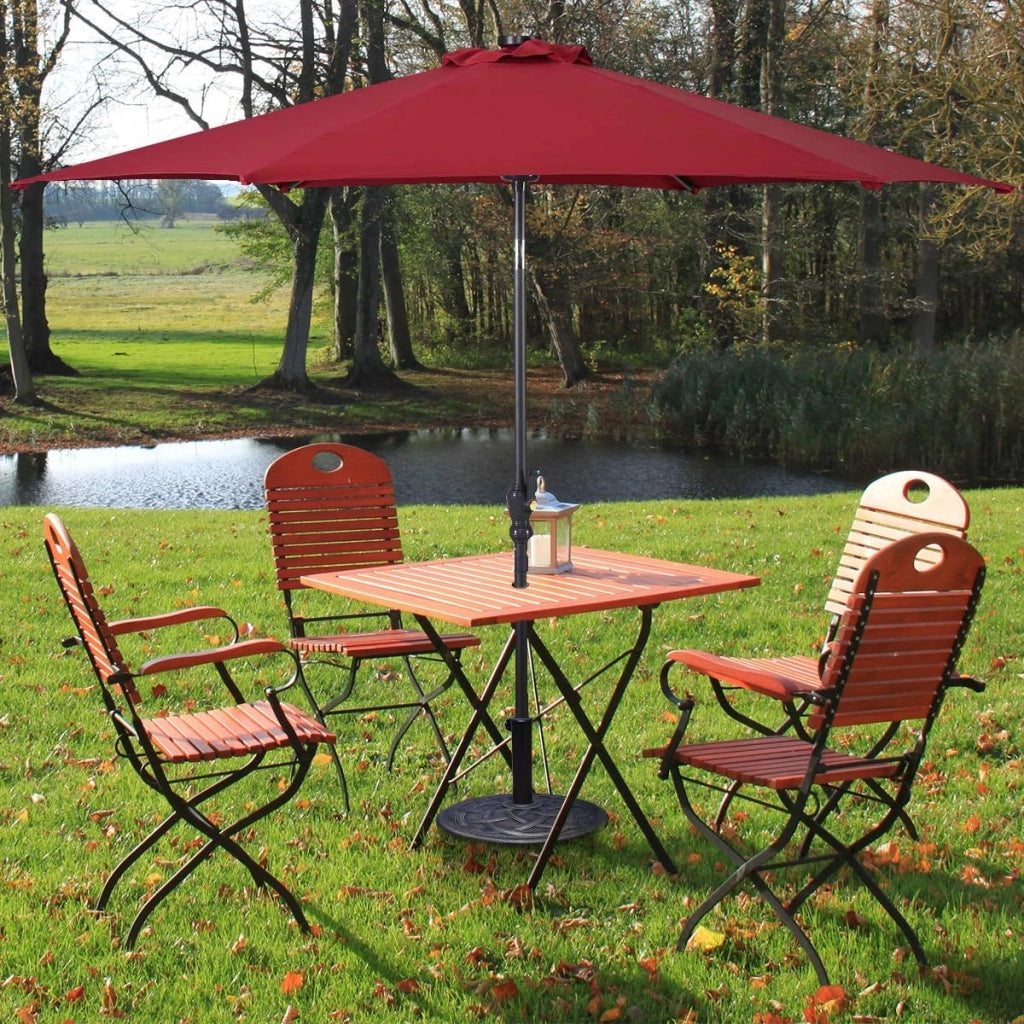Supporto per ombrellone rotondo in resina, supporto per palo ombrellone, diametro 38/48 mm, base per ombrellone, 19 kg, base parasole per giardino, terrazza, balcone, bronzo