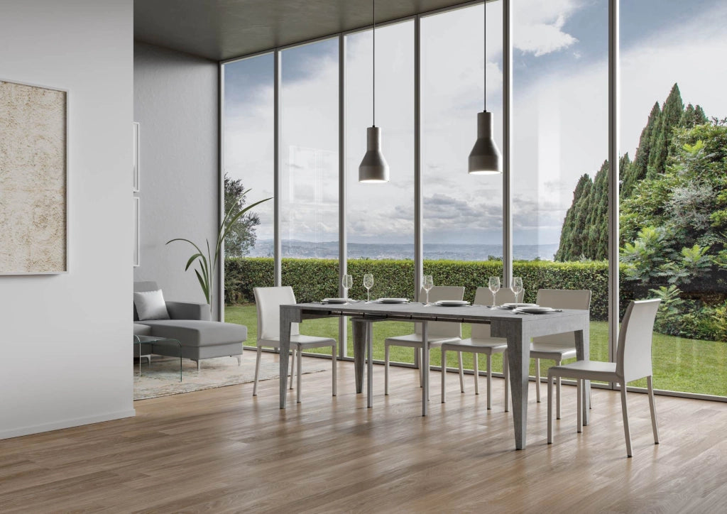 Consolle Allungabile 90-198x42x77 cm in Nobilitato Grigio
