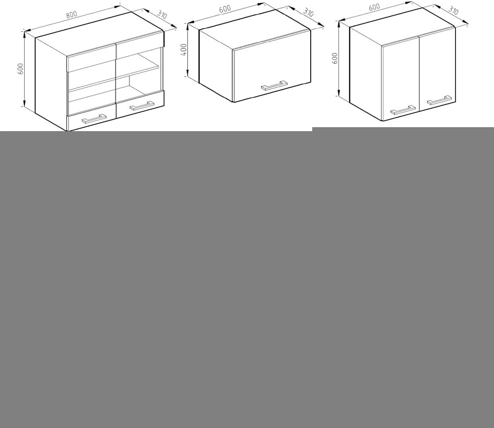 Cucina componibile R-Line, Quercia dorata/antracite, 200 cm, PL Antracite, adatto per l'espansione individuale con moduli aggiuntivi