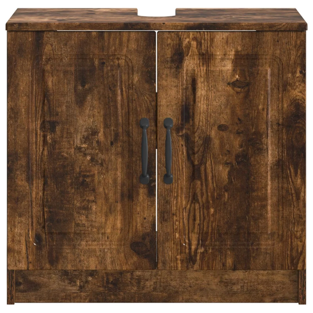 Armadio per Lavabo da Bagno UTRECHT Rovere Fumo 897670