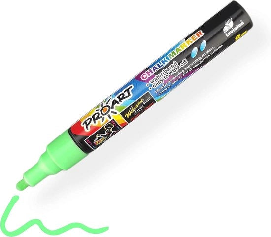 Cretini lavabili per lavagna - Verde, asciutto & umido lavabile - Punta rotonda 2-3 mm