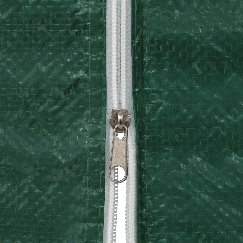 Parete per tenda da festa 2 pcs Verde 400 x 195 cm PE e Acciaio