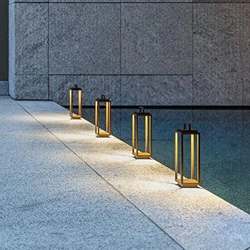 AB+ 9105517002 ab+ by Abert Resort Lampada da tavolo portatile ricaricabile IP54 LED integrato dimmerabile colore Corten