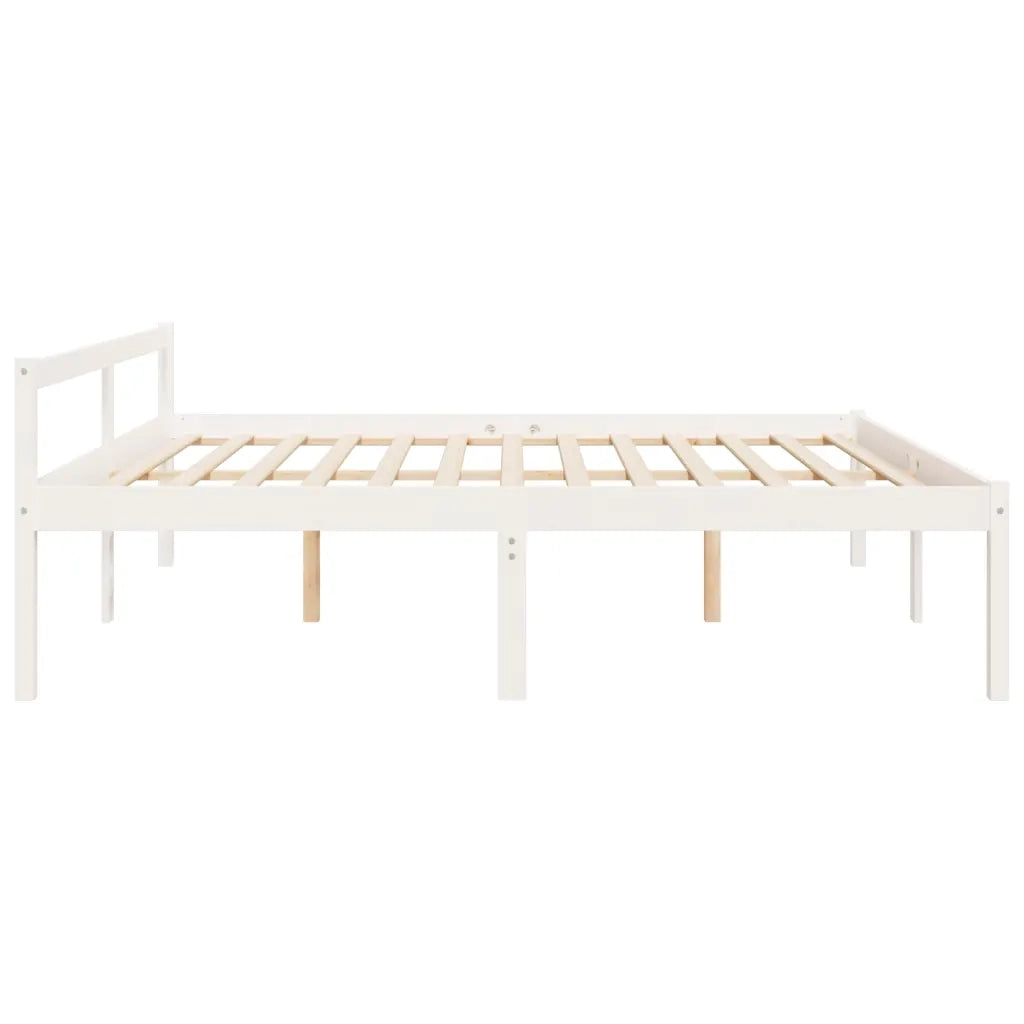 Letto matrimoniale | Letto per adulti | Letto per Anziani Bianco 180x200 cm Super King Legno di Pino