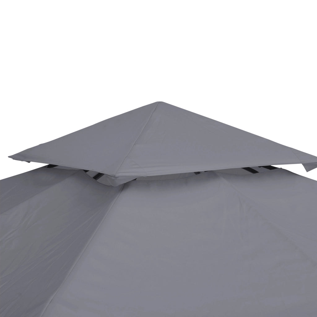 Tetto di Ricambio per Gazebo 3x3m a 2 Livelli e Resistente ai Raggi UV, Grigio Scuro