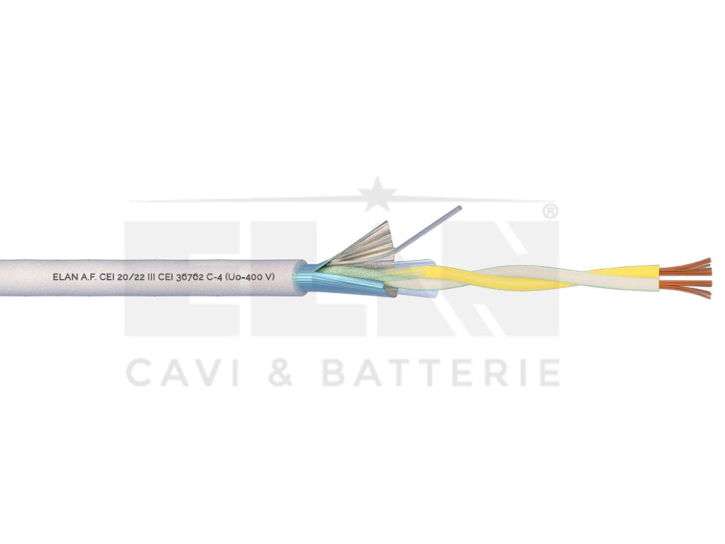 MATASSA CAVO ELAN 032051 ALLARME TWISTATO SCHERMATO 2X0,50 BUS/RS485 PVC 100MT