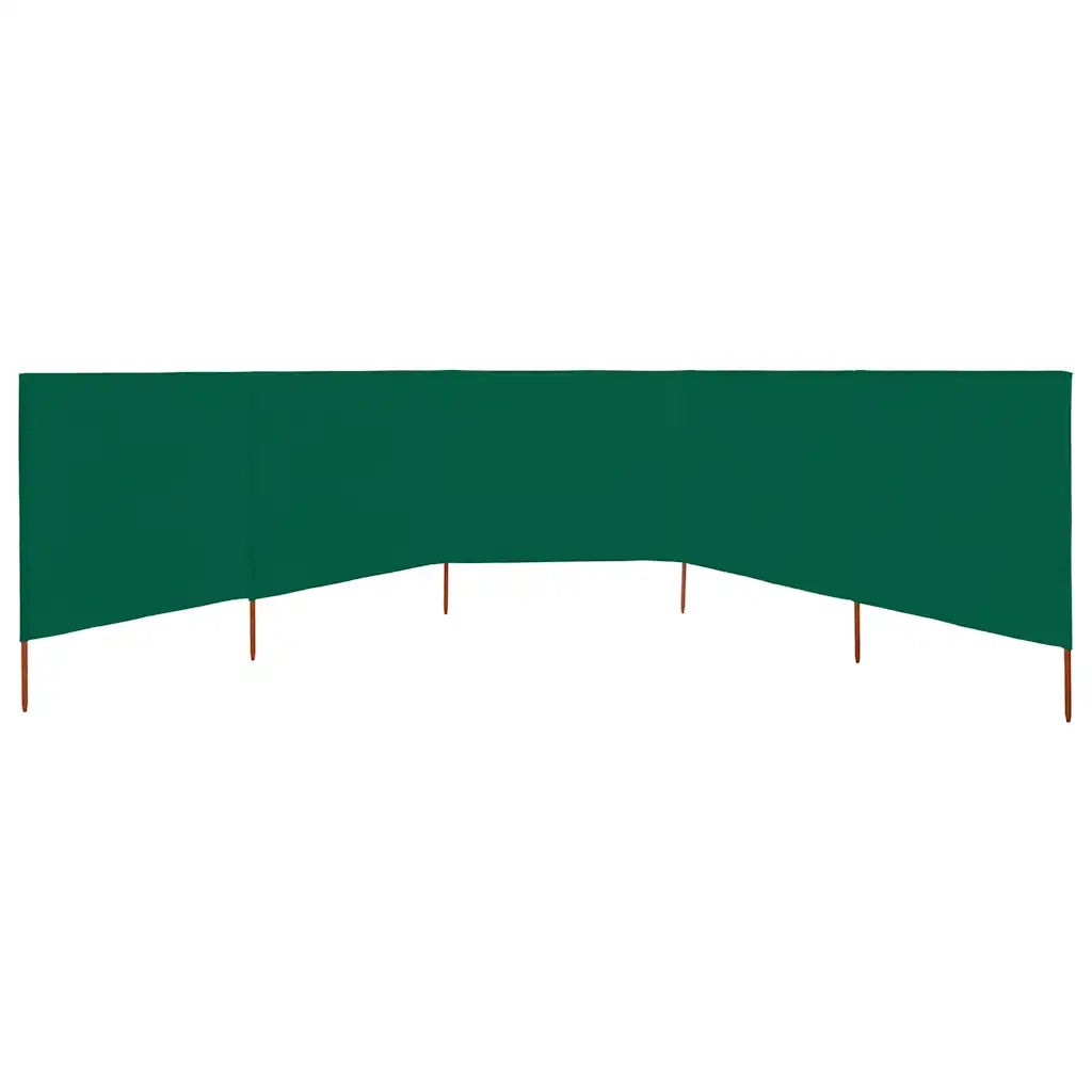 Paravento a 5 Pannelli in Tessuto 600x80 cm Verde CFW4571775