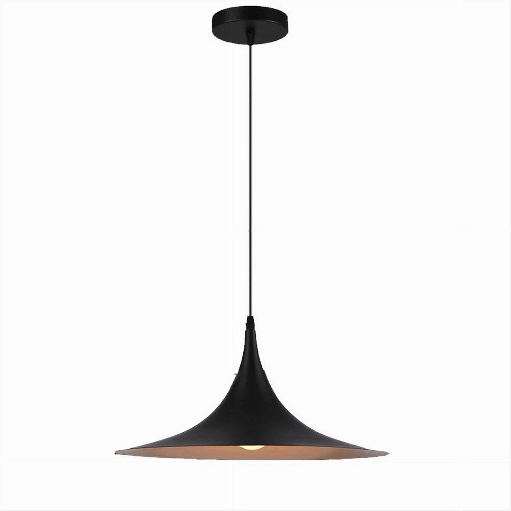 Trade Shop - Lampadario A Sospensione Stile Contemporaneo In Metallo Decorativo Luce E27 B98 - Nero