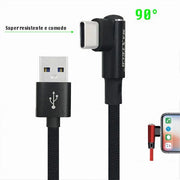 Trade Shop - Cavo Type-c 90° Usb 2.1a Ricarica Dati Compatibile Con Huawei 1mt Maxtech F-tc013 -