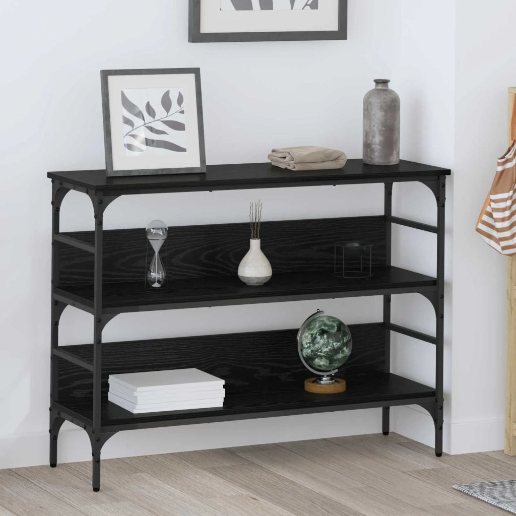 Tavolo Consolle | Tavolo d'Ingresso Rovere nero 100 x 32 x 75 cm Legno multistrato
