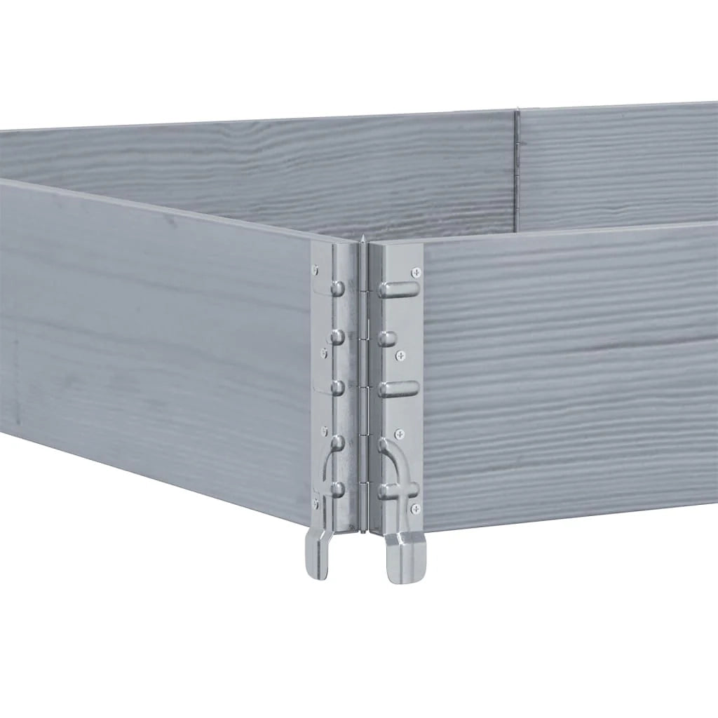 Fioriera rialzata per piante fiori terrazza giardino 150 x 100 cm legno di pino massiccio grigio 02_0037418