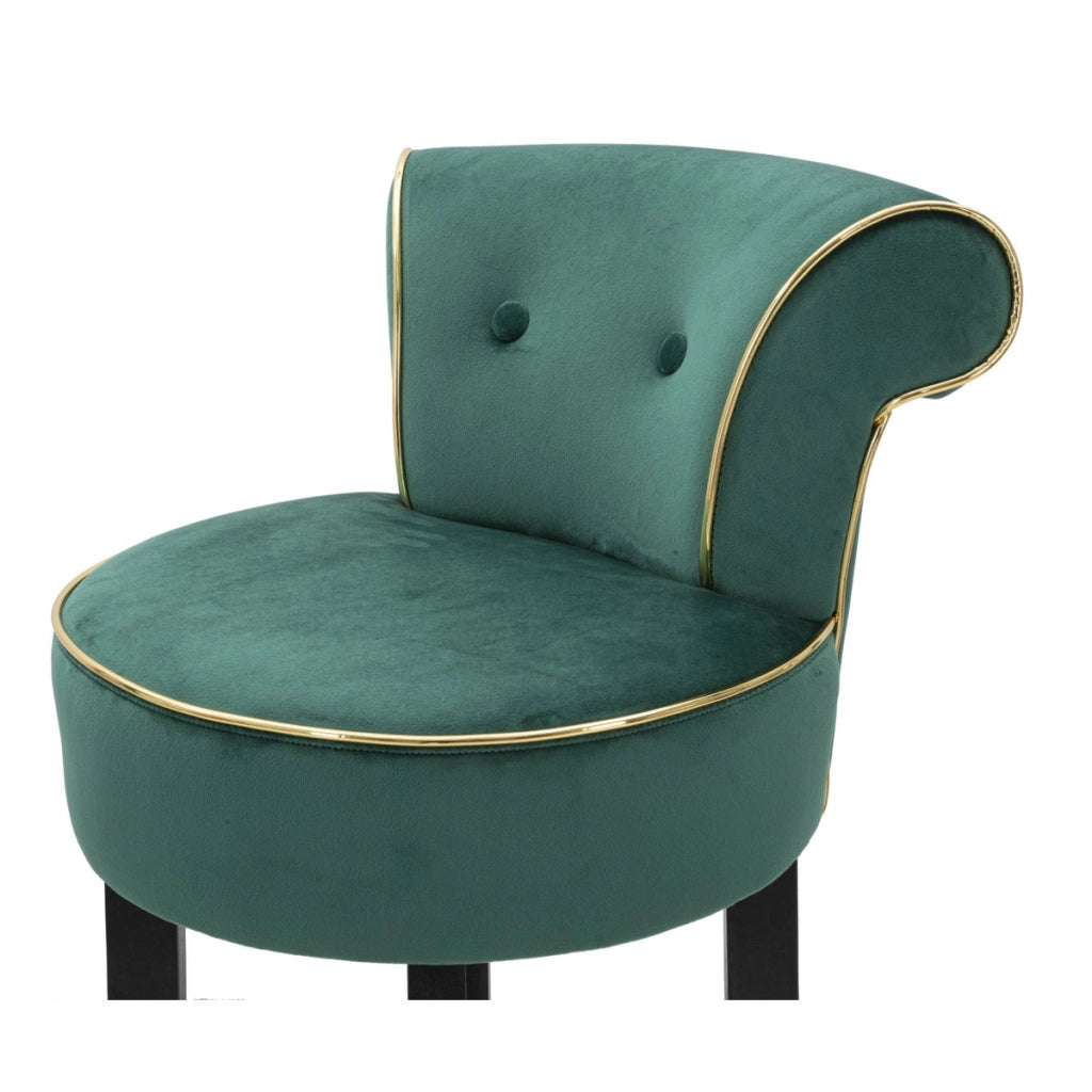 Sgabello Alto VKH443, Verde, Metallo, 46x48x96 cm