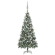 Set Albero Natale Artificiale con LED Palline e Pigne 210 cm cod mxl 27247