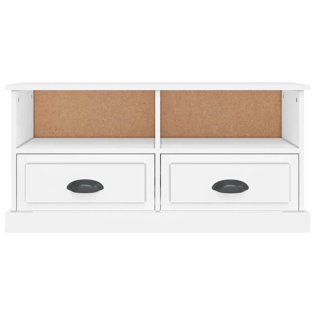 Mobile TV multimediale mensola TV credenza mobile TV sala da pranzo soggiorno camera da letto 93 x 35,5 x 45 cm legno ingegnerizzato bianco 02_0026363