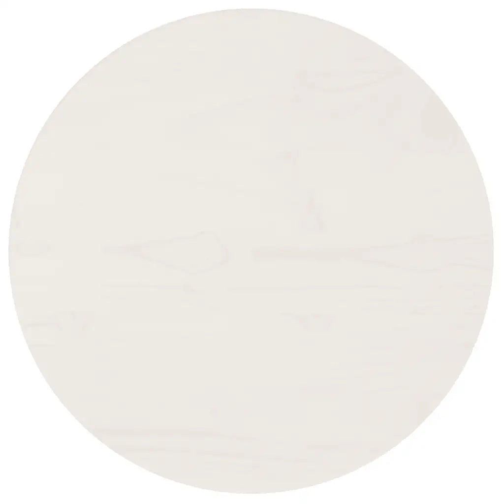 Piano Tavolo Bianco Ã˜40x2,5 cm in Legno Massello di Pinocod mxl 104443