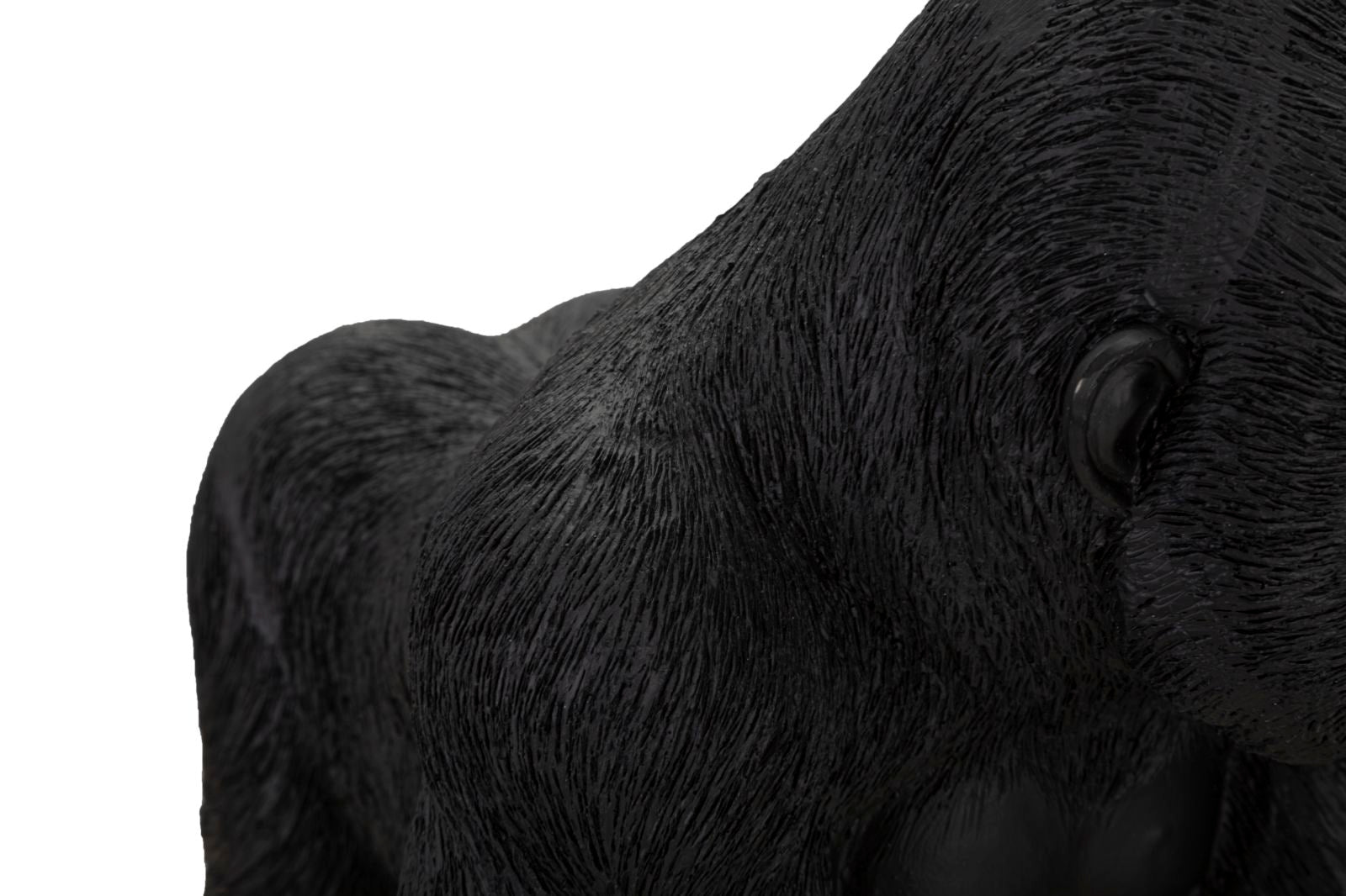Statua Gorilla 35x37,5x21,5 cm in Poliresina Nero