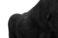 Statua Gorilla 35x37,5x21,5 cm in Poliresina Nero
