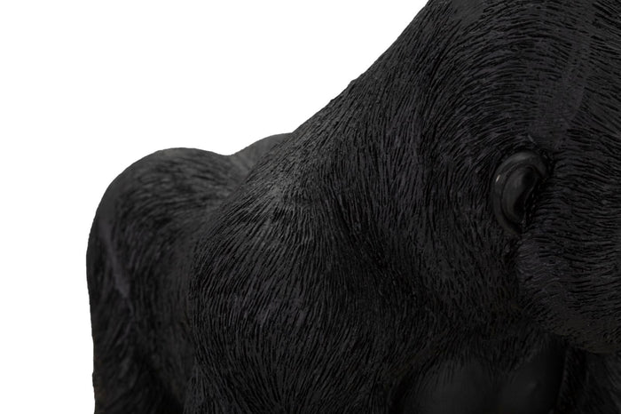 Statua Gorilla 35x37,5x21,5 cm in Poliresina Nero