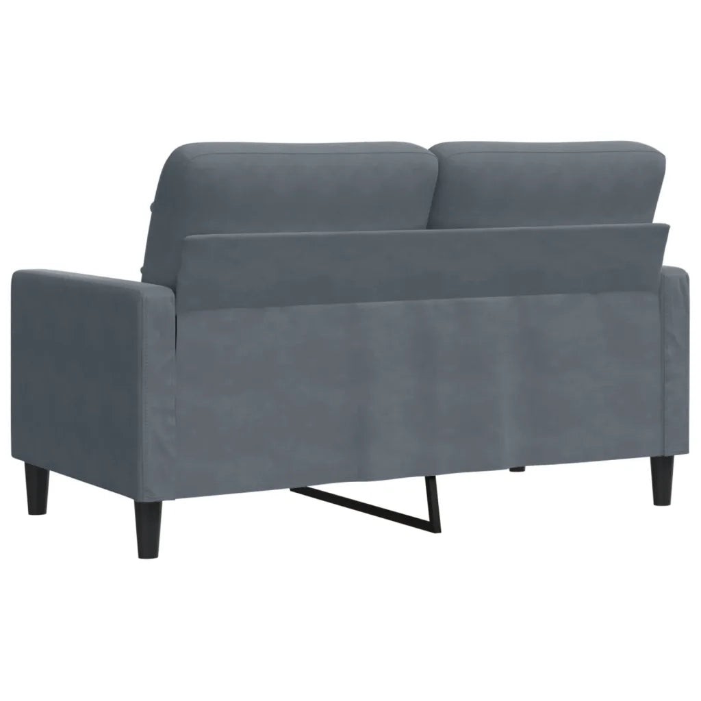 Divano a 2 Posti grigio scuro 120 cm in Velluto 4007615