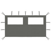 Parete con Finestre per Gazebo 4x2 m Antracite cod mxl 78680