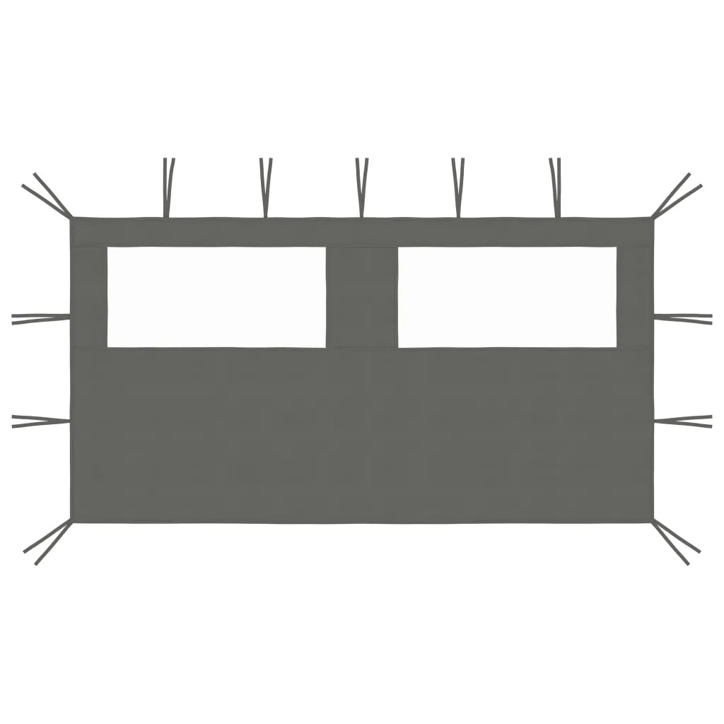 Parete con Finestre per Gazebo 4x2 m Antracite cod mxl 78680