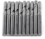 Spiral libere 10 pezzi - Fresate CNC - 4mm diametro - Flusso unico - Taglio acrilico/PVC/MDF - Carburo di tungsteno