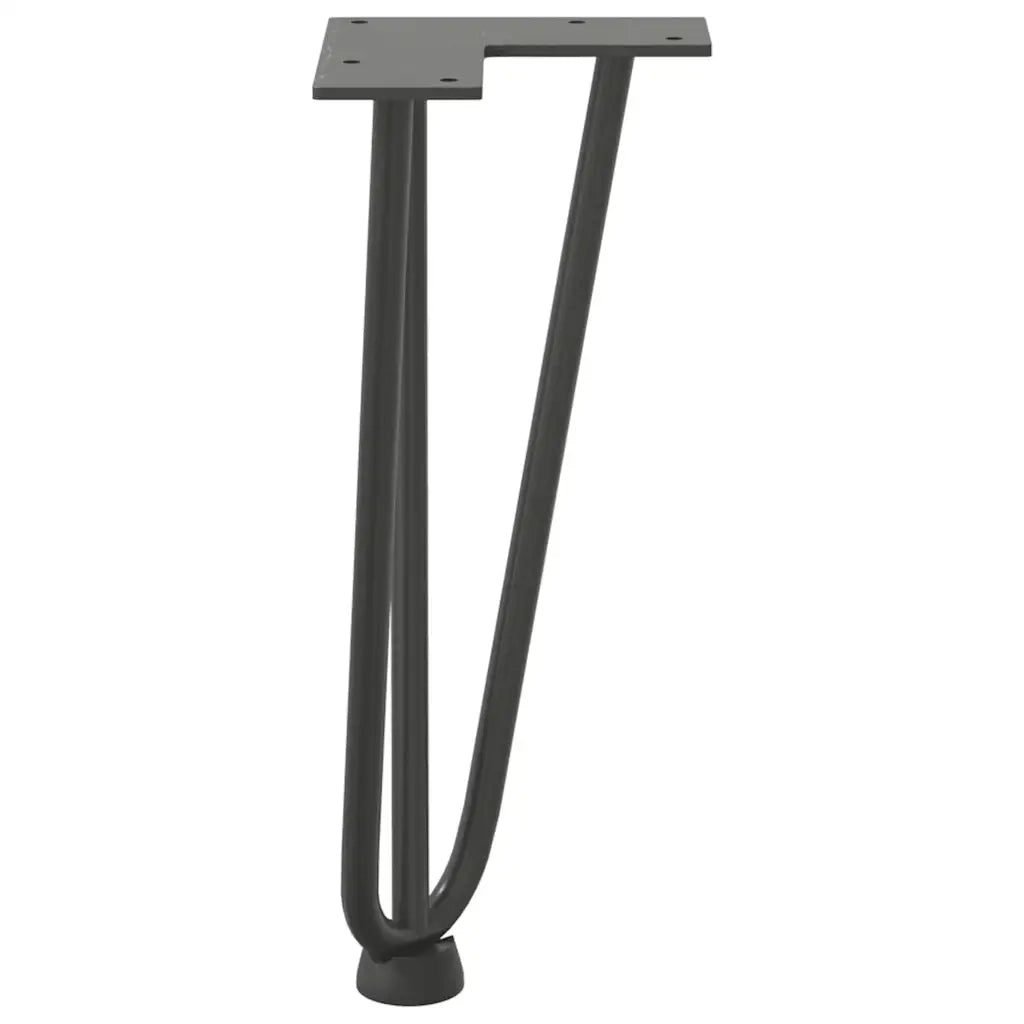Gambe a forcina per tavolino 4 pz | Piede del tavolo antracite 30 cm acciaio massiccio