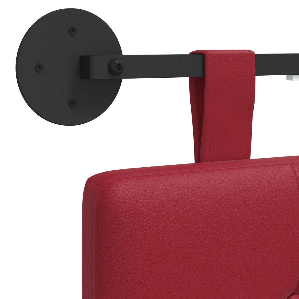 Testiera | Testata sospesa Con luce LED Rosso Vino Similpelle