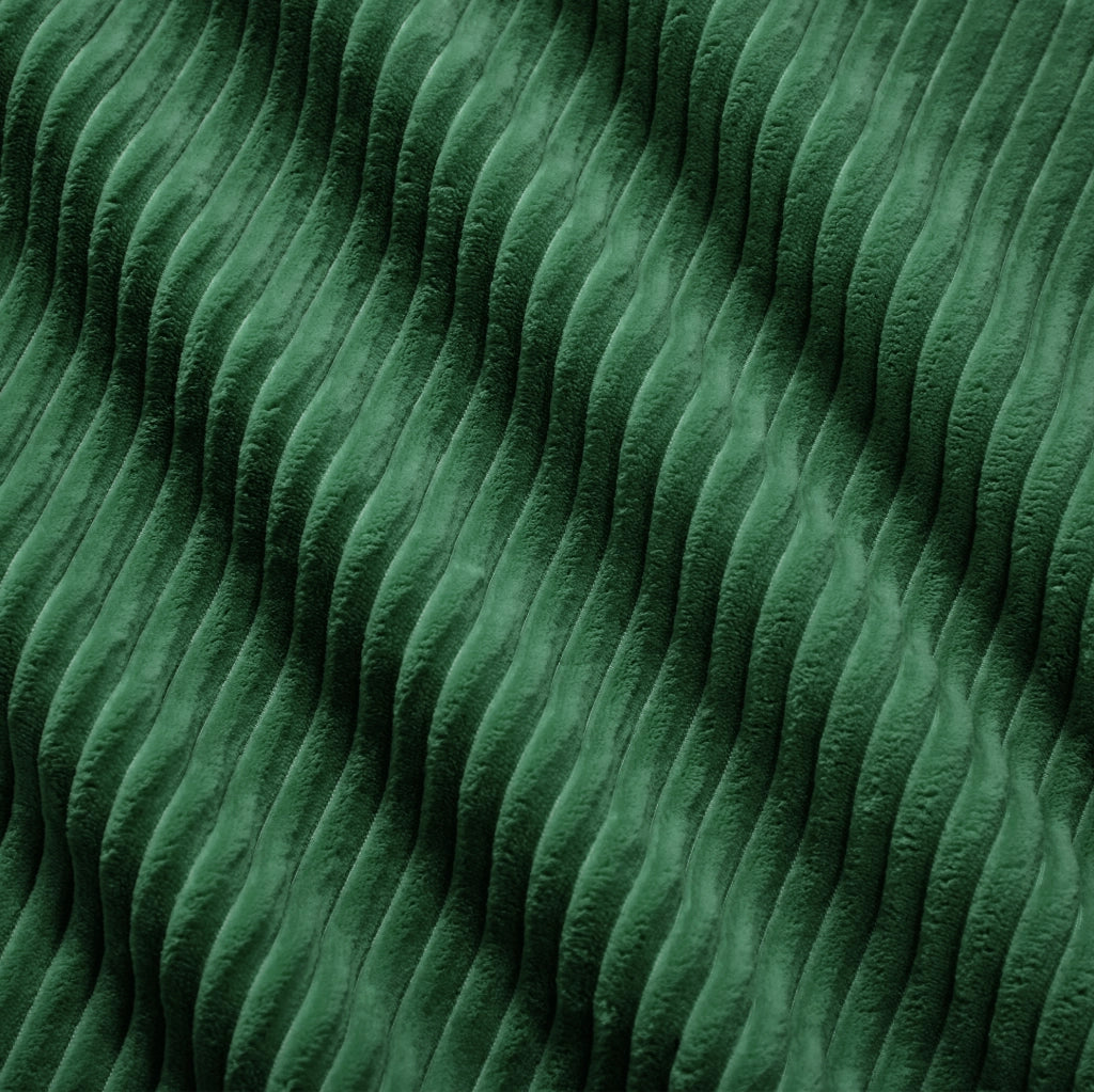 Divano angolare modulare 208x104x69 cm in corduroy verde; senza struttura rigida