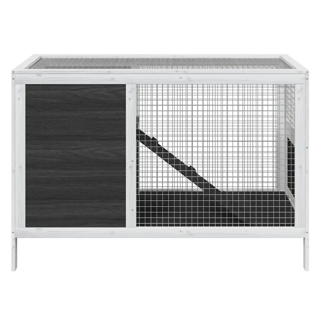 Conigliera Grigia 103x44x69,5 cm in Legno Massello di Pinocod mxl 70298