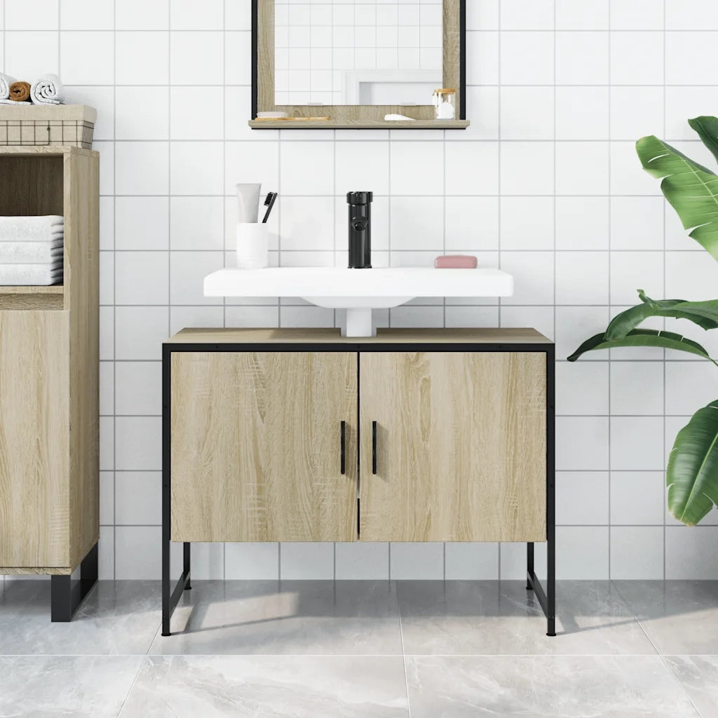 Mobile Lavabo Bagno Rovere Sonoma 60x30x60 cm Legno Multistratocod mxl 113908