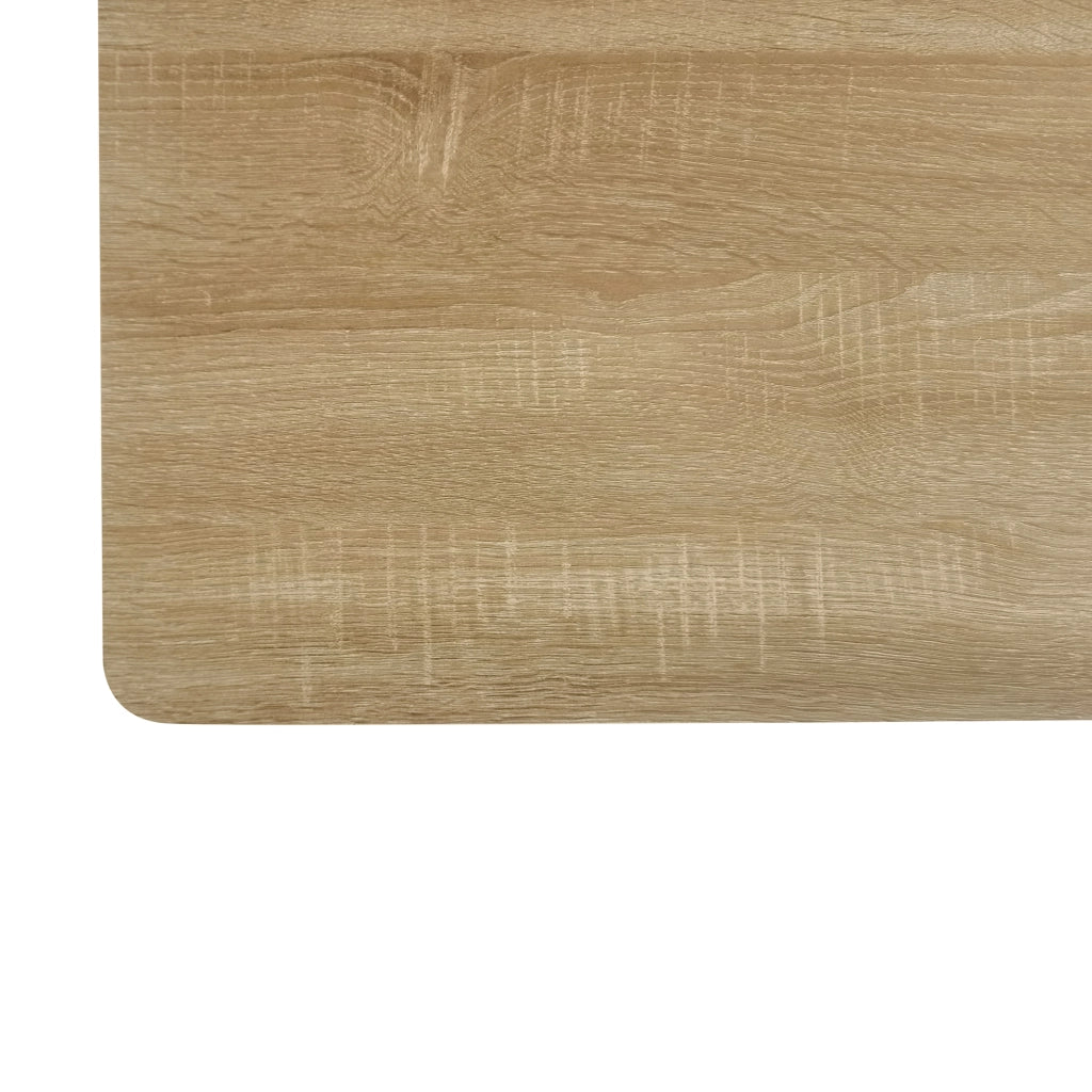 Tavolo da pranzo rettangolare con 4 gambe spesse design moderno effetto legno per sala da pranzo in truciolato rovere