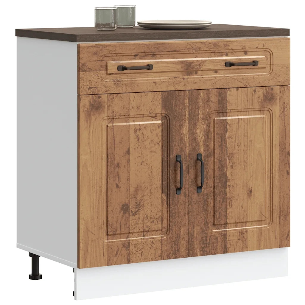 vidaXL Base da Cucina Kalmar Legno Vecchio in Legno Multistrato