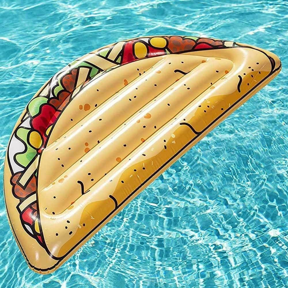Trade Shop - Materassino Isola Gonfiabile Stampa Tacos Pvc Mare Piscina 171 X 89 Cm -